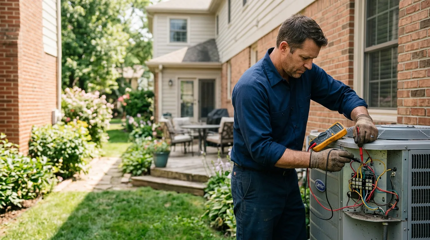 HVAC technician working near Bloomsburg, PA